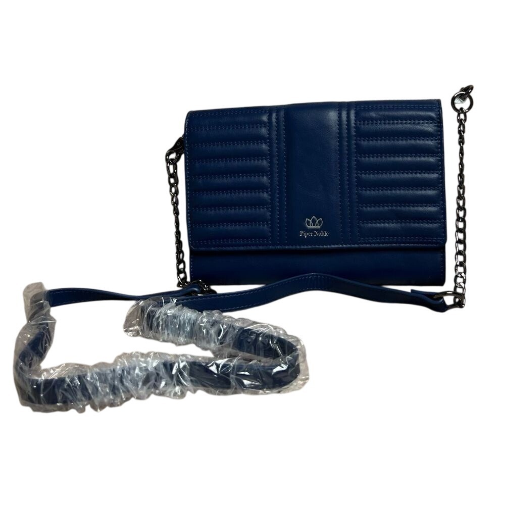 Piper‎ Noble Blue Isla Display Window Chain Crossbody Handbag Inclusive Wallet